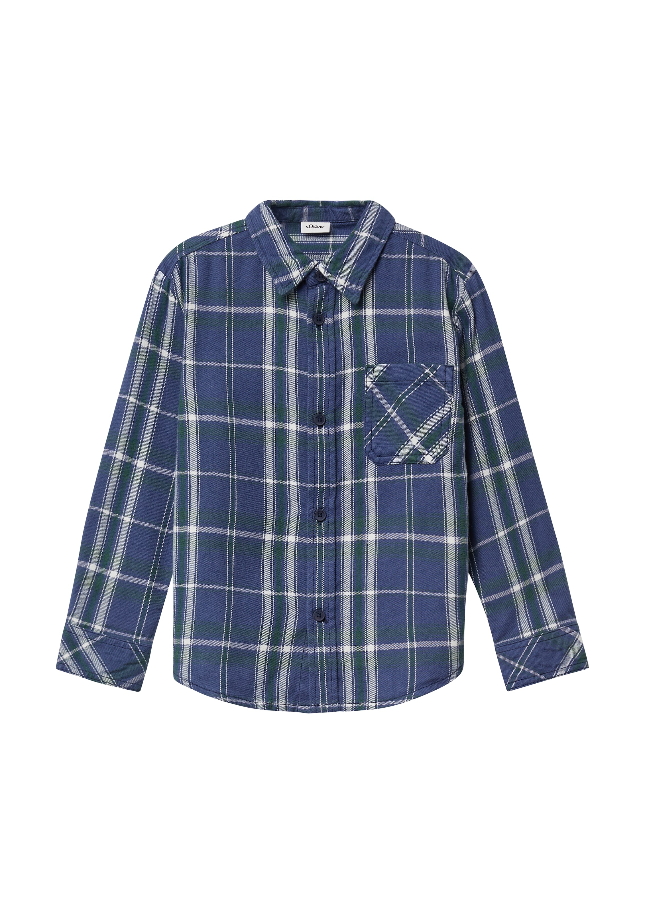 s.Oliver Regular Fit Hemd in Blau: Vorderseite