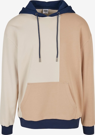 Urban Classics Sweat-shirt en beige / crème / bleu foncé, Vue avec produit