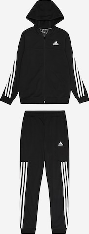 ADIDAS SPORTSWEAR Trainingspak '3-Stripes' in Zwart: voorkant