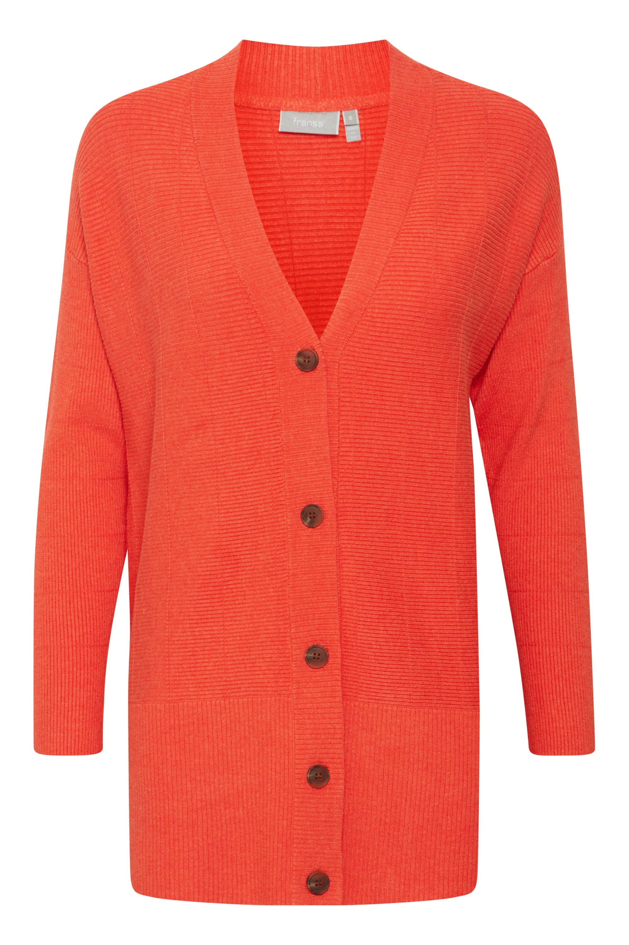 Fransa Knit cardigan 'Visca' in Orange: front