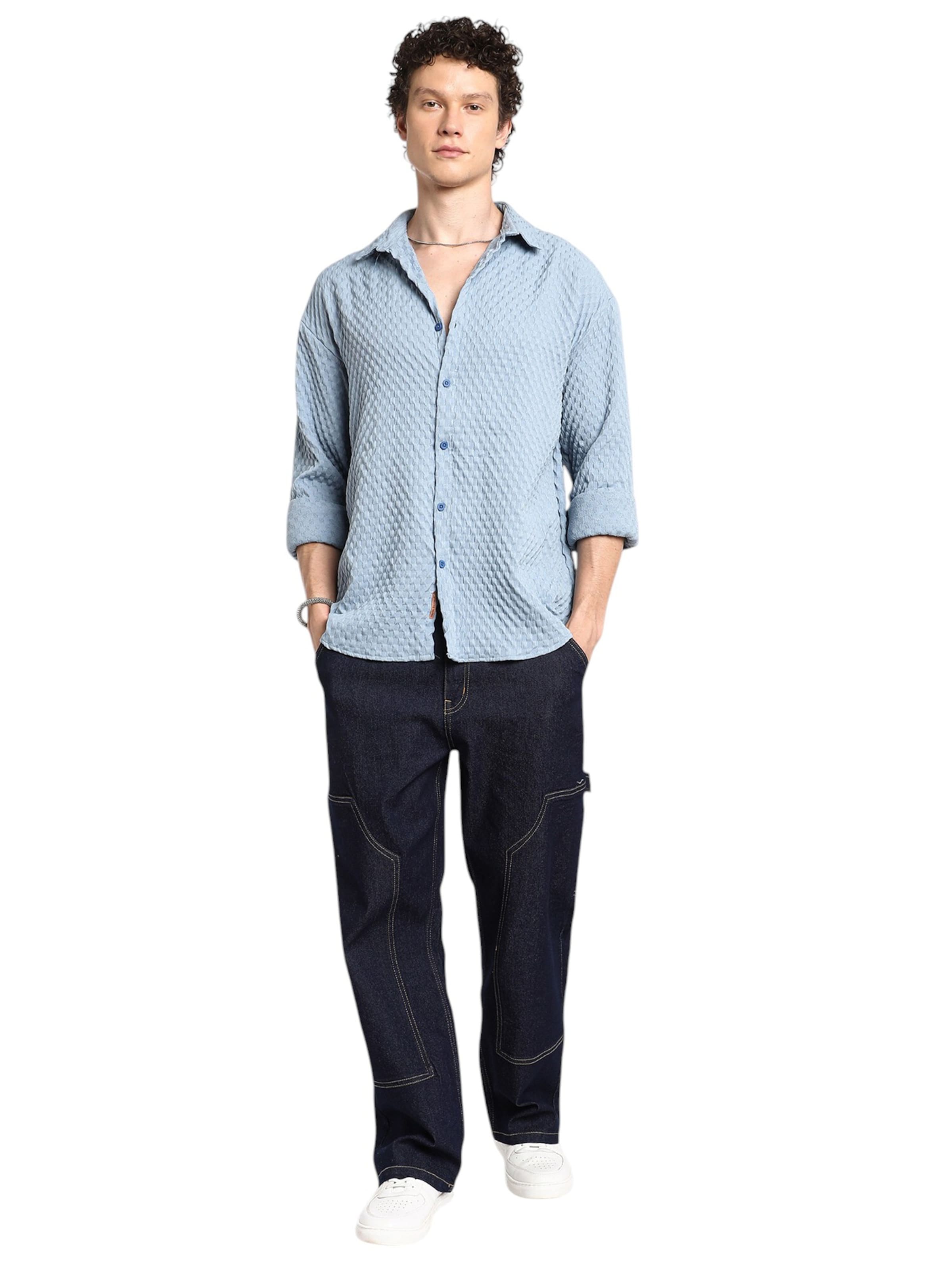 Campus Sutra Pohodlné nošení Košile 'Tess' – modrá