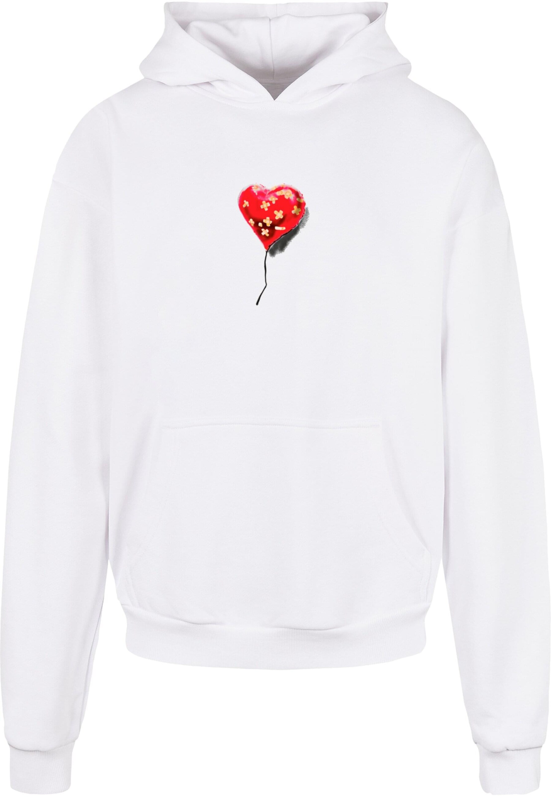 Felpa 'Banksy - Love Hurts' di Merchcode in bianco: frontale