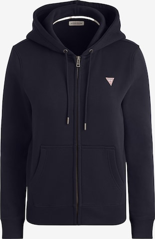 GUESS JEANS Кофта на молнии в Синий: спереди