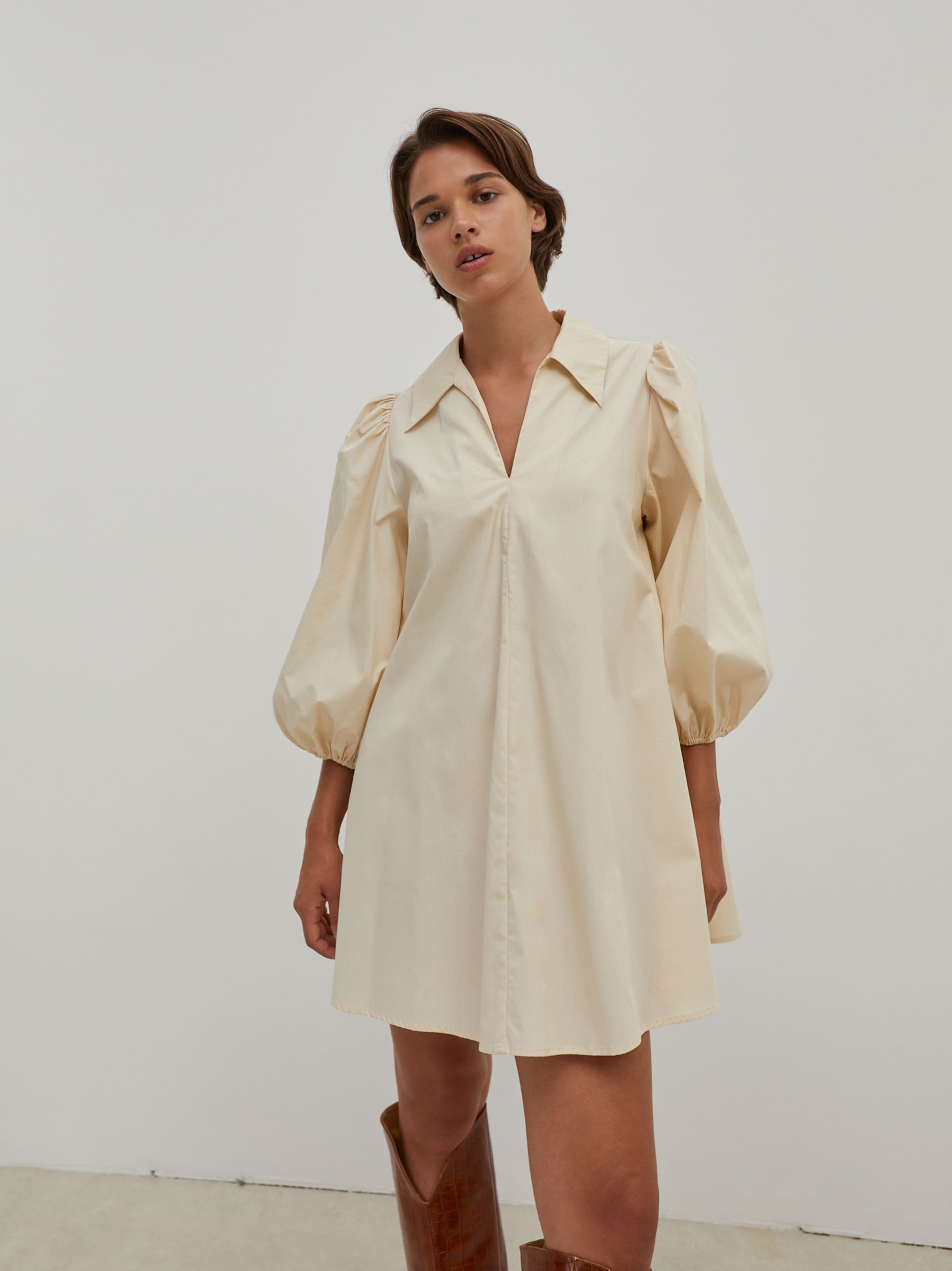 EDITED Producten Blousejurk 'Thanya' Beige