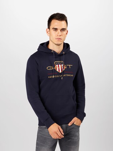 GANT Regular fit Μπλούζα φούτερ σε μπλε: μπροστά