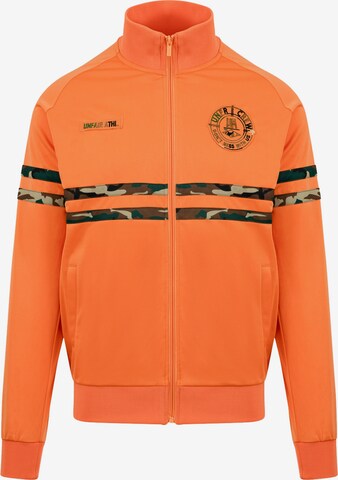 Unfair Athletics Zip-Up Hoodie in Orange: front