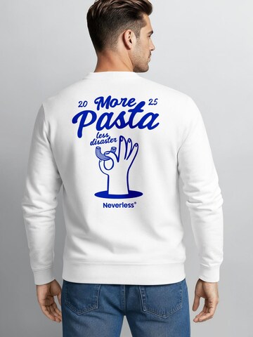 Neverless Sweatshirt 'More Pasta'‌‌‌‌‌‌‌‌‌‌ in Weiß