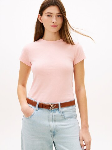 T-shirt TOMMY HILFIGER en rose : devant