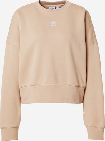 ADIDAS ORIGINALS Μπλούζα φούτερ 'Adicolor Essentials Fleece' σε μπεζ: μπροστά