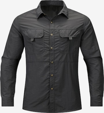 Youthup Button Up Shirt in Grey: front