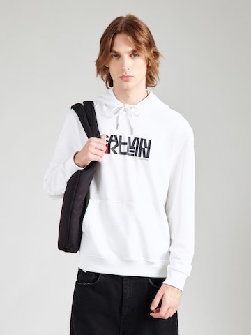 Calvin Klein Jeans Sweatshirt in White: front