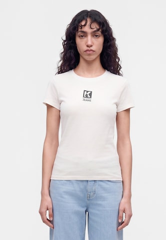 KARL LAGERFELD JEANS Тениска в бяло: отпред