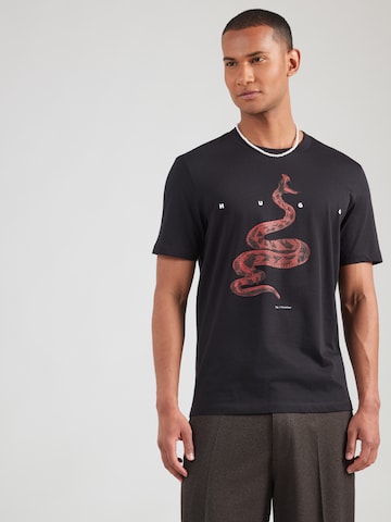 T-Shirt 'Discorb' HUGO en noir : devant