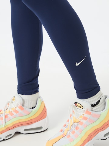 NIKESkinny Sportske hlače 'One Luxe' - plava boja