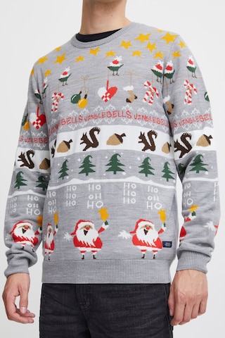 BLEND Weihnachtspullover in Grau