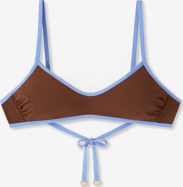 CALZEDONIA Bikinitop 'Bicolor Piping' in Braun: Vorderseite