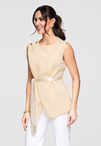 Ombre Blouse in Beige