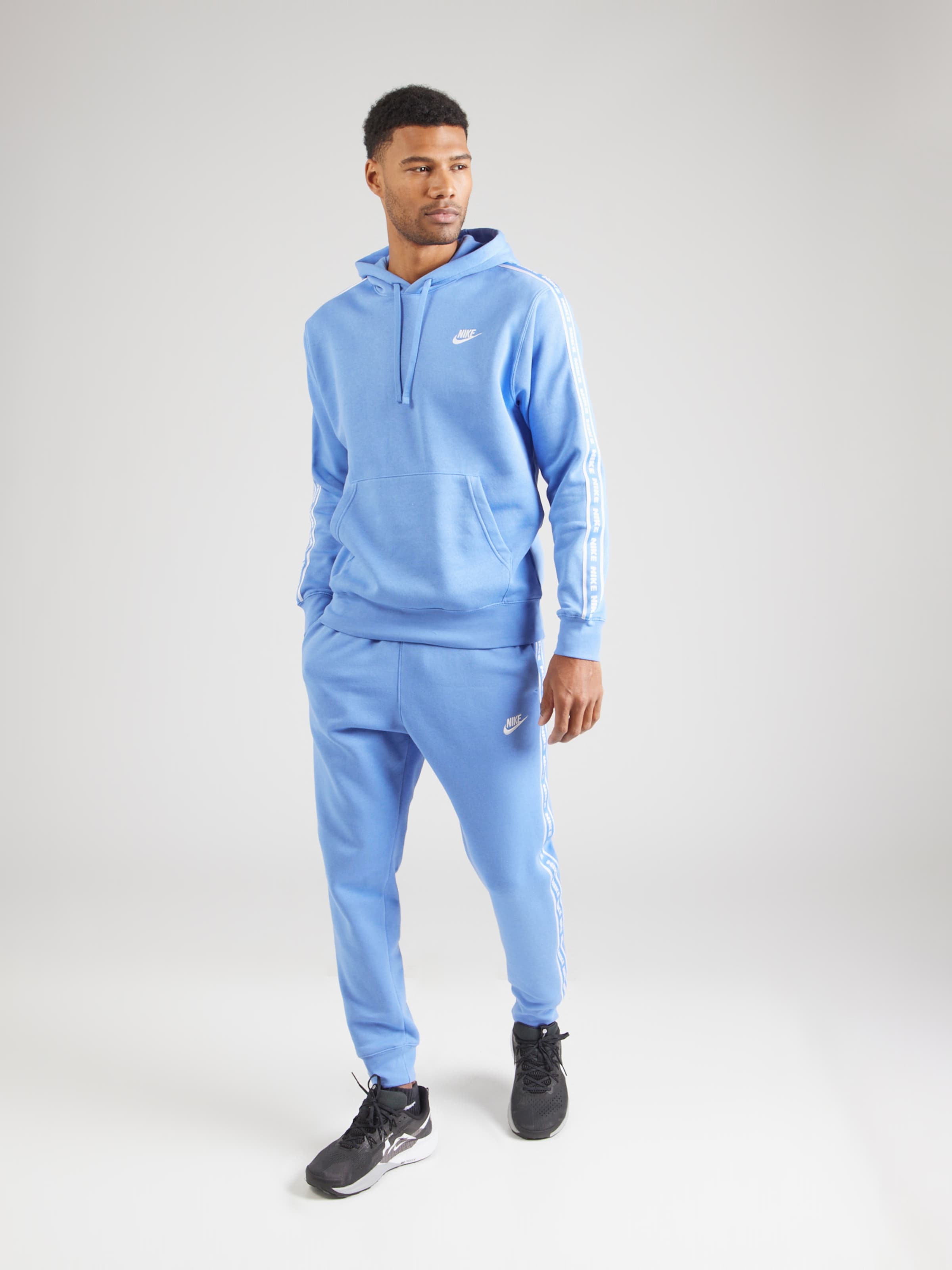 Nike blue sweat suit sale