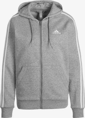 ADIDAS SPORTSWEAR Sportsweatjacke 'Essentials' in Grau: predná strana