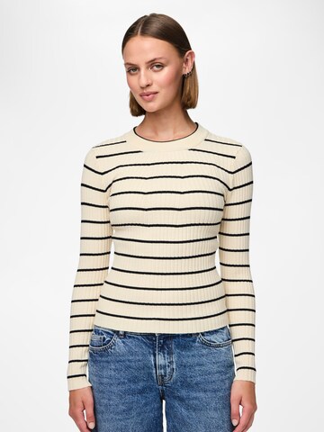PIECES Sweater 'PCCrista' in Beige: front