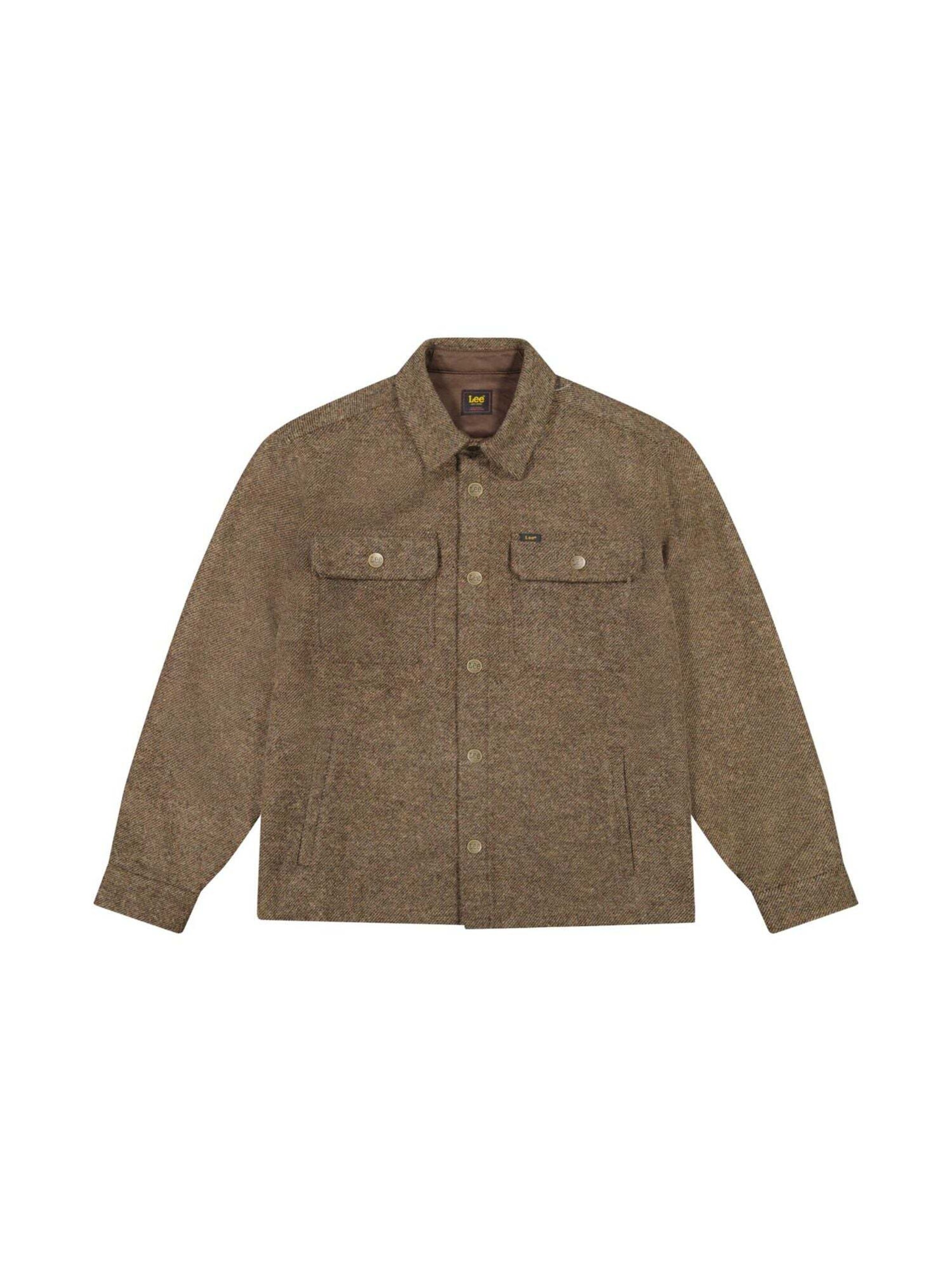 Lee Comfort fit Button Up Shirt 'Overshirt' in Brown