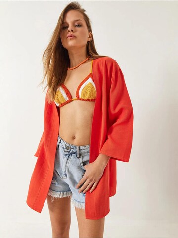 Bianco Lucci Kimono in Orange
