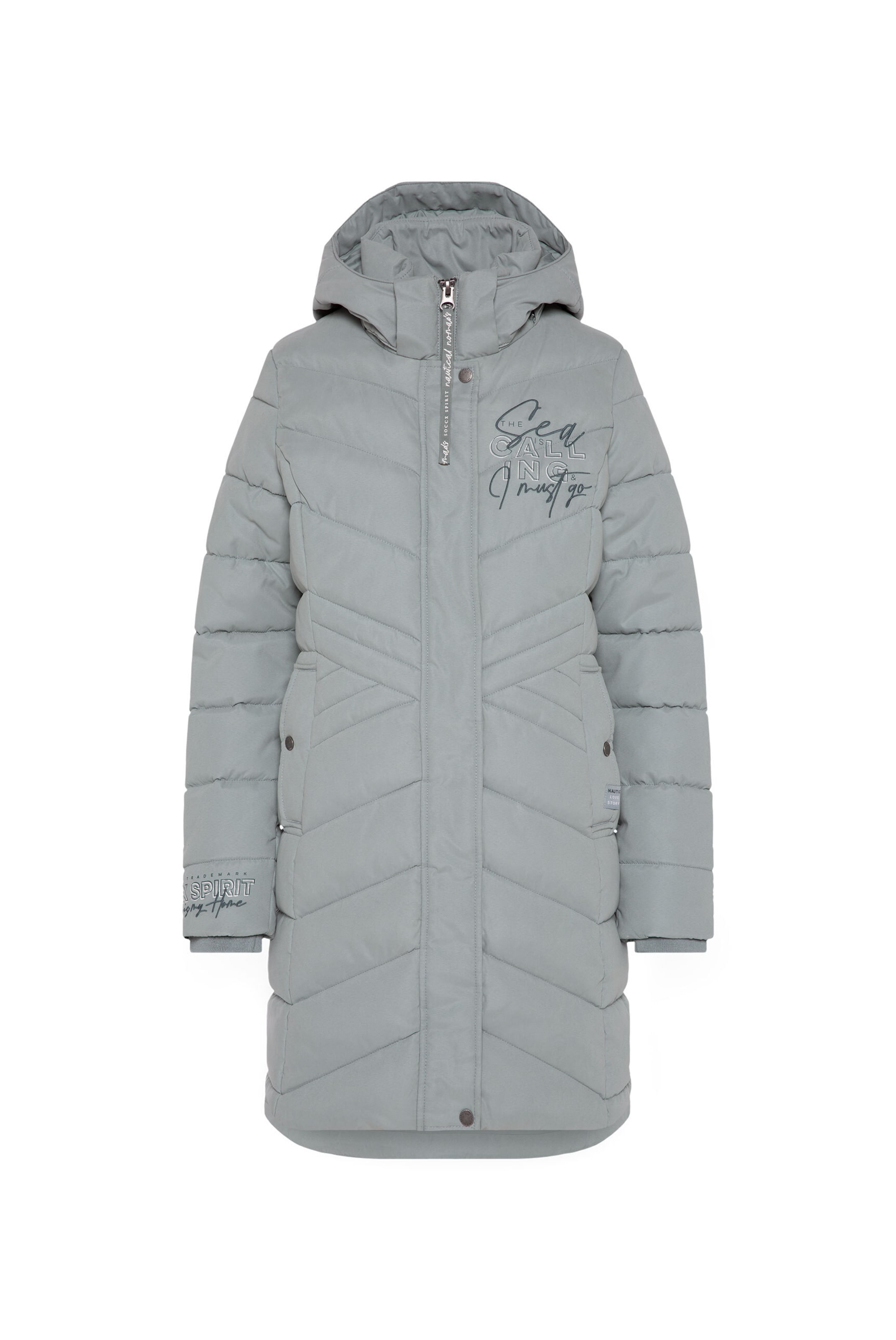 Soccx Stepp-Parka mit abtrennbarer Kapuze in Blau: Vorderseite