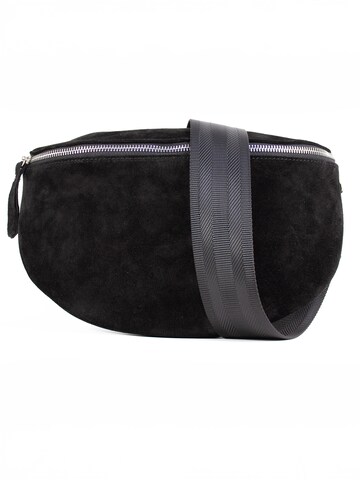 lePelou Gürteltasche 'ARIA large' in Schwarz: Vorderseite