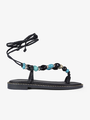 Sandalo di EXE in nero: frontale