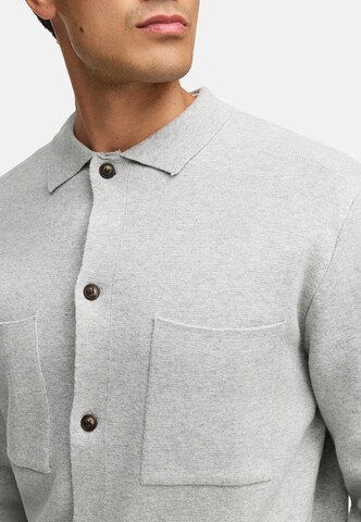 INDICODE JEANS Gebreid vest 'Bellino' in Grijs
