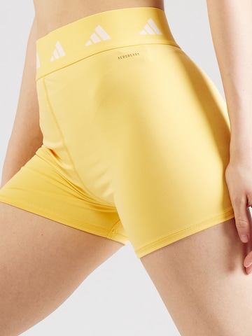 ADIDAS PERFORMANCE Skinny Workout Pants in Yellow