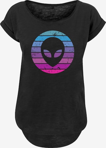 F4NT4STIC Shirt 'Alien Kopf' in Black: front