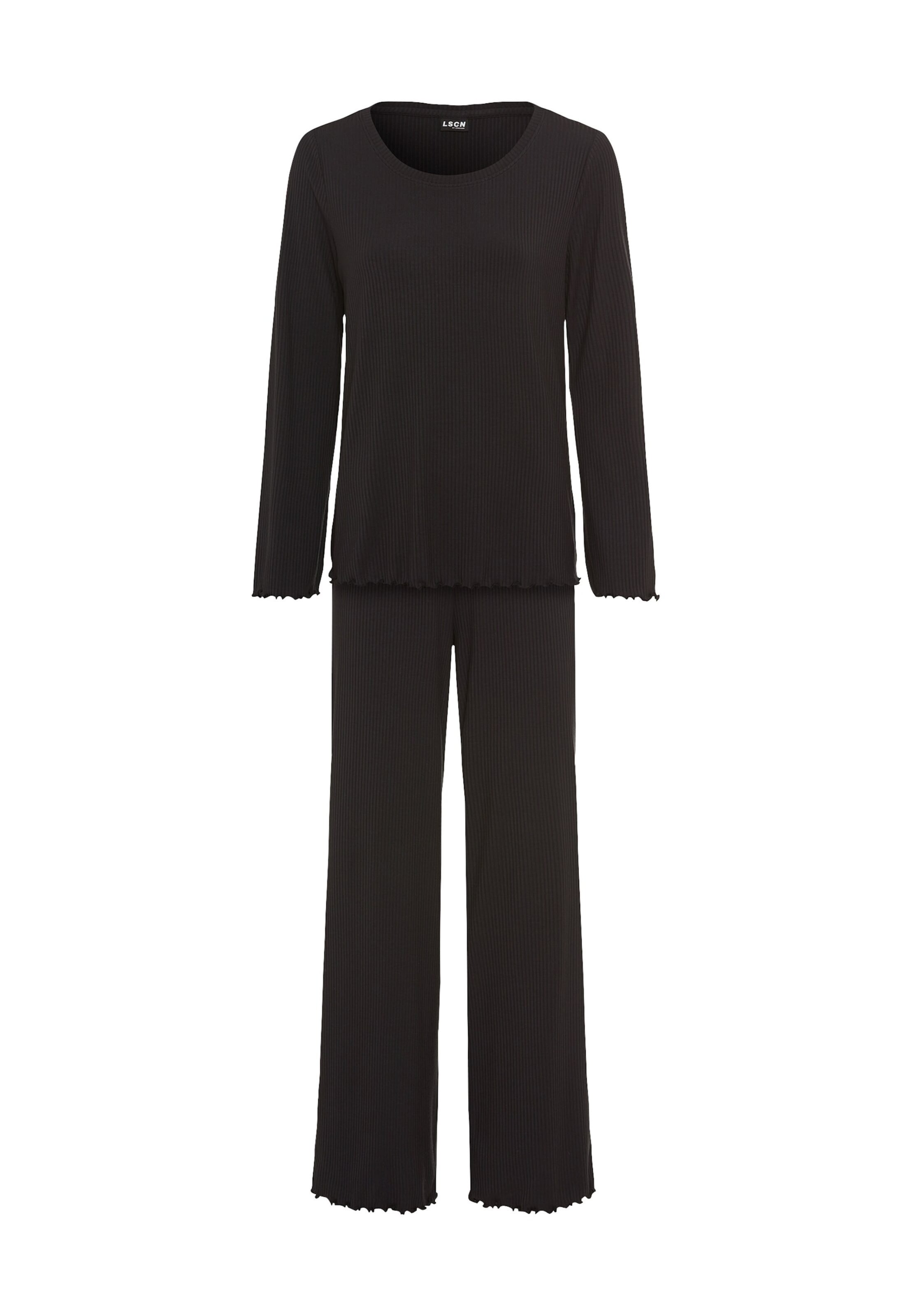 LSCN by LASCANA Πιτζάμα σε μαύρο: μπροστά