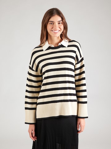 Pull-over 'Ava' PIECES en beige : devant