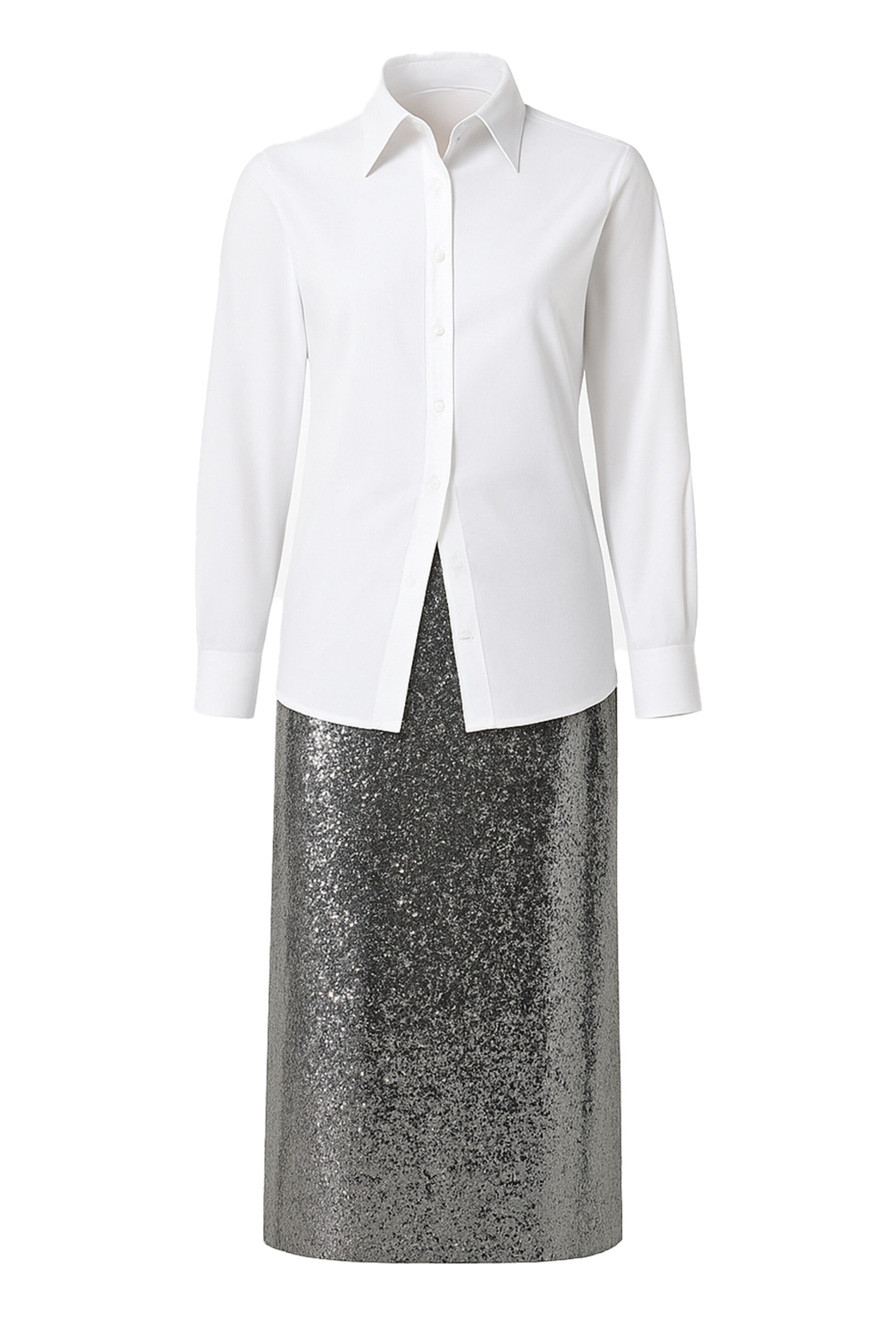 Touche Prive Rok in de kleur Zilver, Productweergave