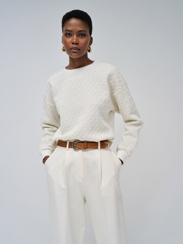 Salsa Jeans Sweater ' Texturiertem' in White