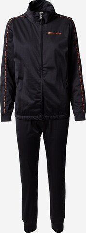 Champion Authentic Athletic Apparel Tracksuit in Black: front