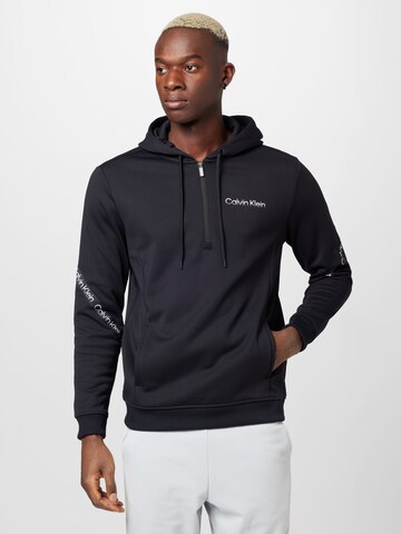 Sweat-shirt Calvin Klein Sport en noir : devant