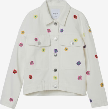 Desigual - Chaqueta de entretiempo 'Daisy' en blanco: frente