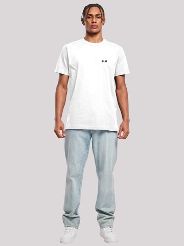T-Shirt 'Slay' F4NT4STIC en blanc