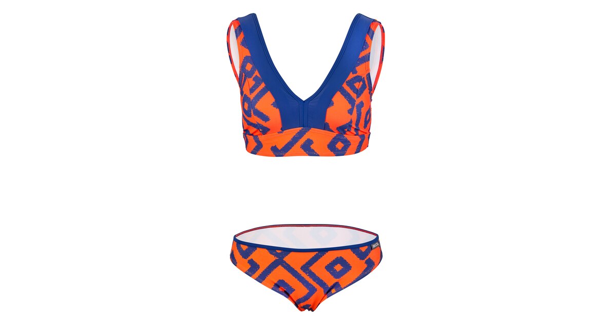 BECO the world of aquasports Bustier Bikini 'Inka Graphic' in Orange ...