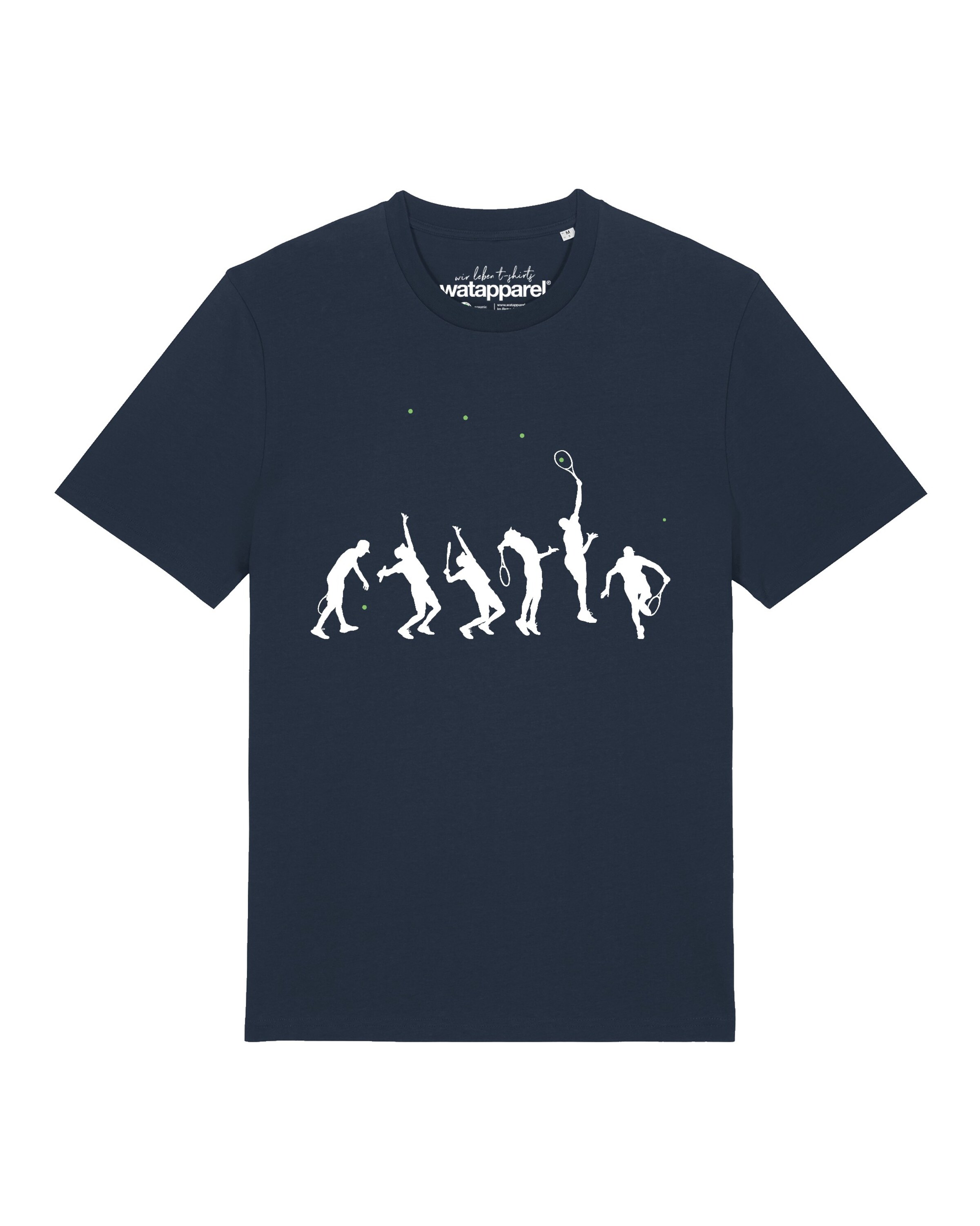 Watapparel Shirt 'Tennis Evolution' in Blue: front