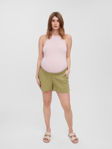 Vero Moda Maternity - Regular Calças 'NATALI' em verde