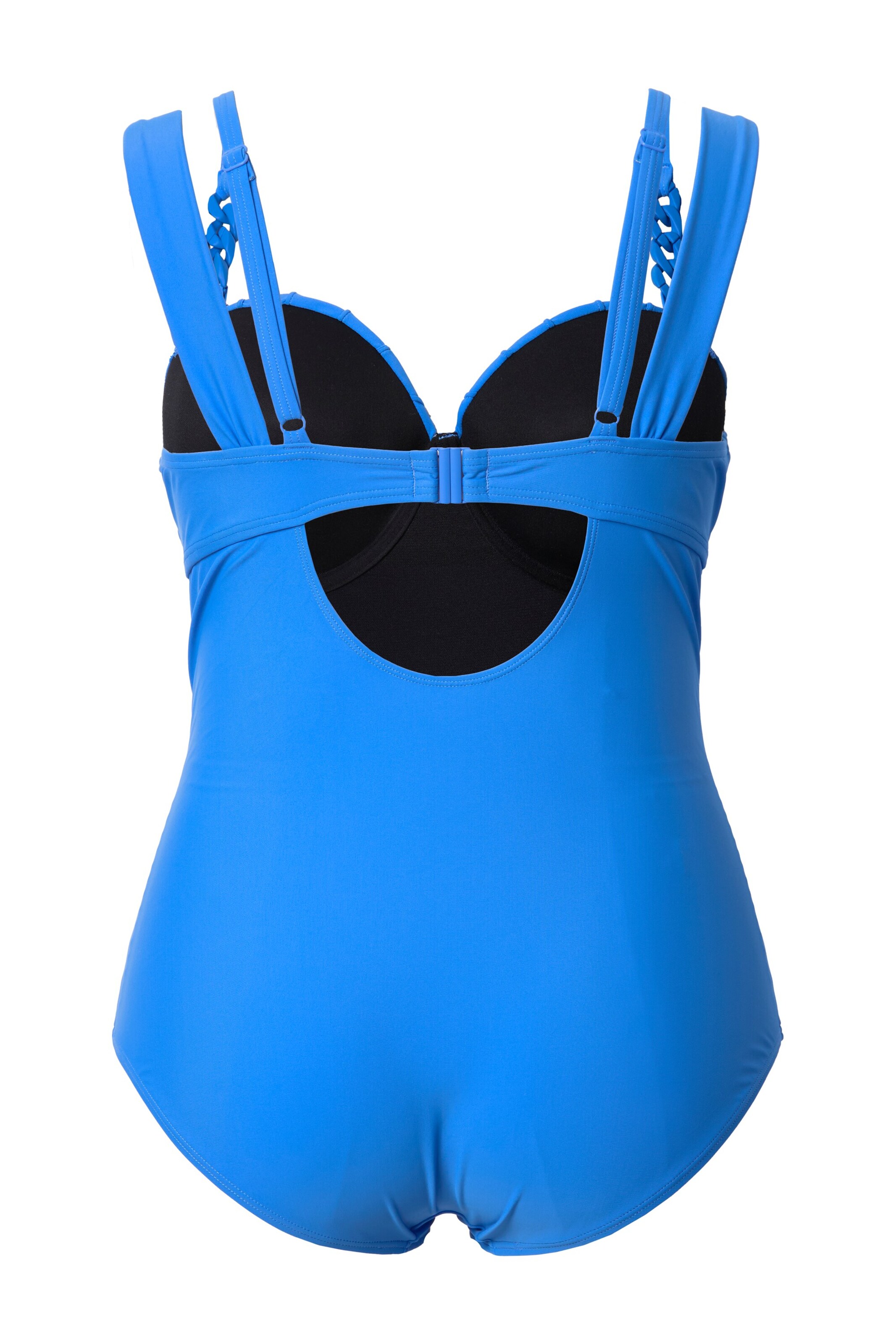 Ulla Popken Balconette Swimsuit in Blue