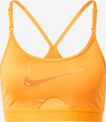 NIKE Bustier Športni nederček | rumena barva: sprednja stran