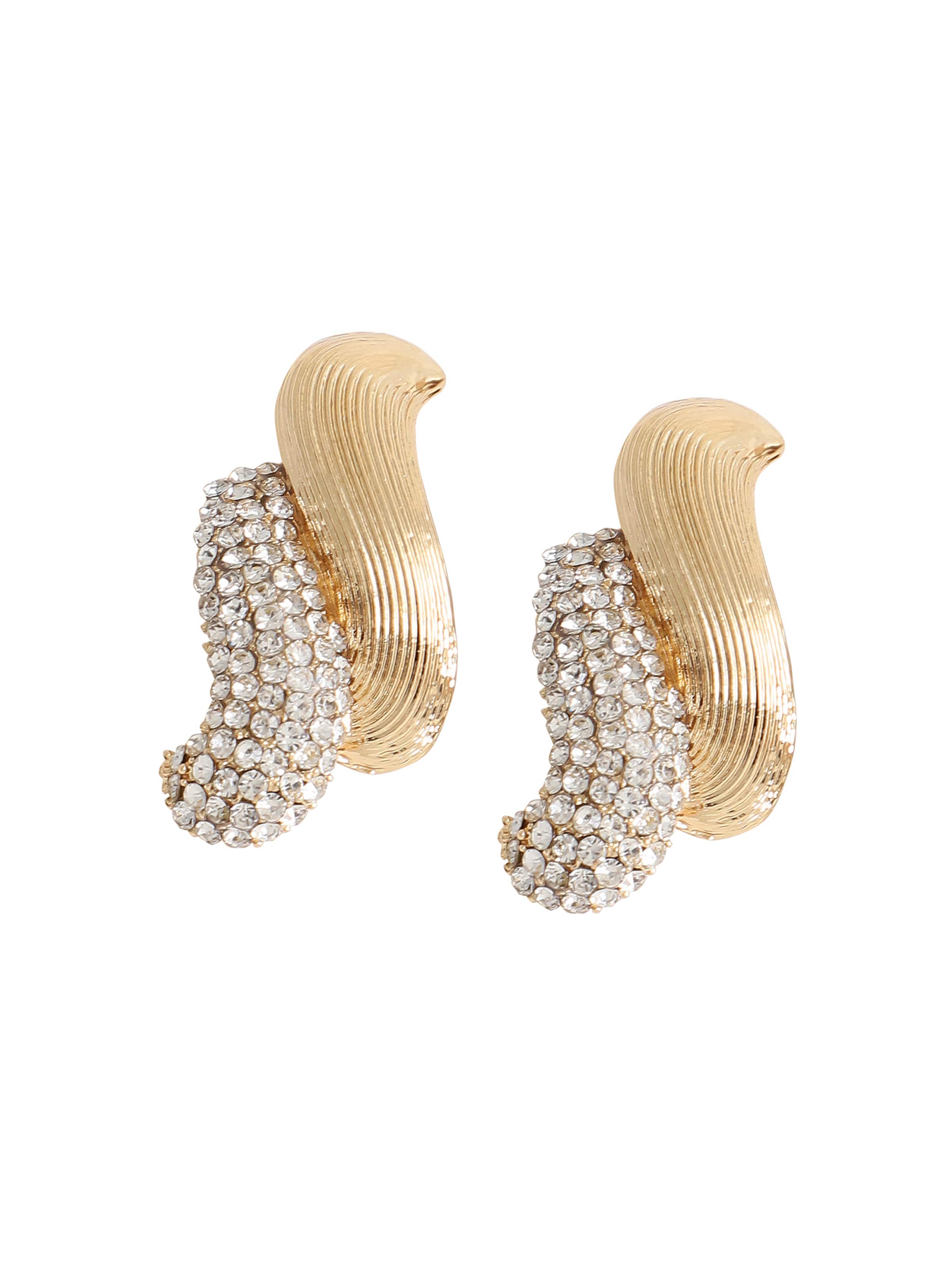 SOHI Náušnice 'Sapana' – zlatá: přední strana