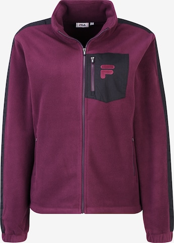 FILA Fleece Jacket 'RINA' in Purple: front