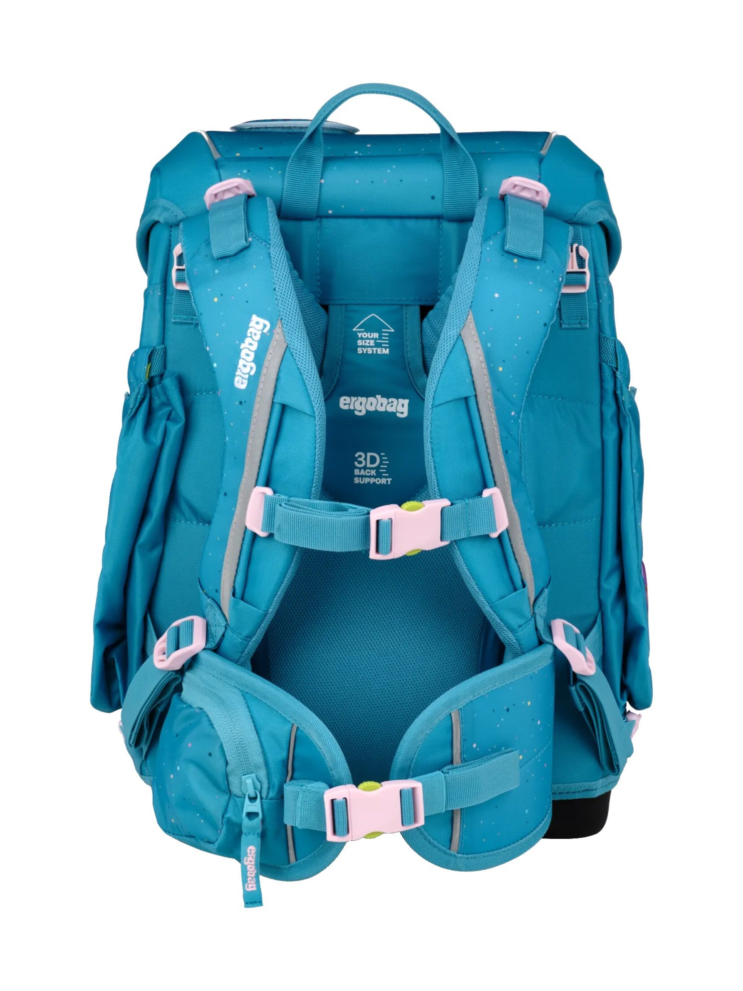 ergobag Backpack 'Schulranzen-Set cubo Set' in Green