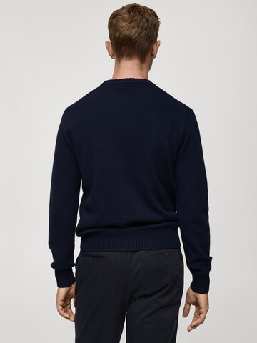 MANGO MAN Trui 'Lotus' in Blauw