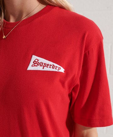 Superdry SUPERDRY College T-Shirt mit Grafik in Rot